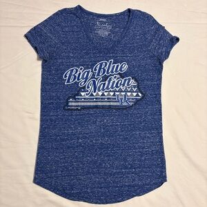 Pressbox Blue Heather 'Big Blue Nation' V-Neck Tee